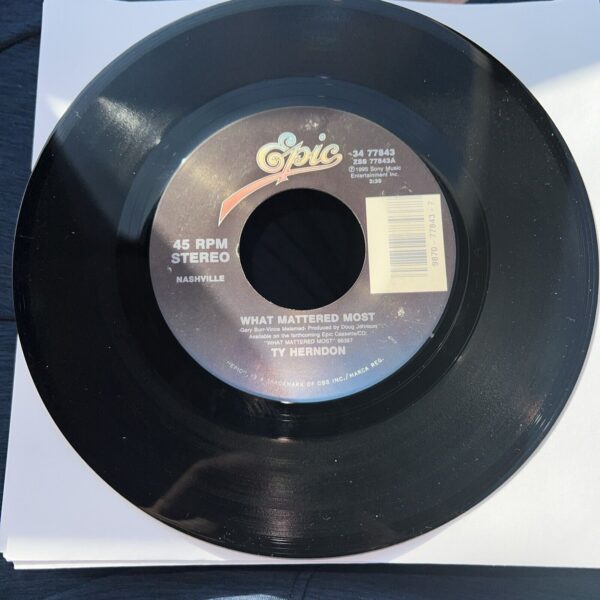 Ty Herndon - What Mattered Most & In Your Face - Epic 45 RPM  1996