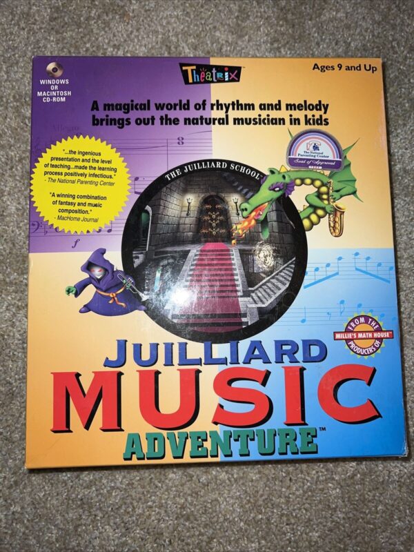 4F Theatrix Juilliard Music Adventure PC Box Vintage Game NEW SEALED 1995