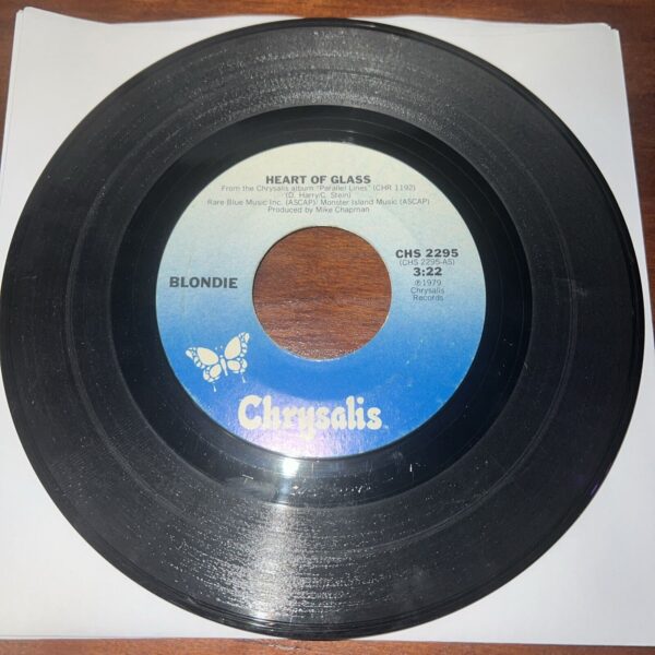 Blondie Heart Of Glass 11:59 (faded) -45 RPM RECORD VG + G7