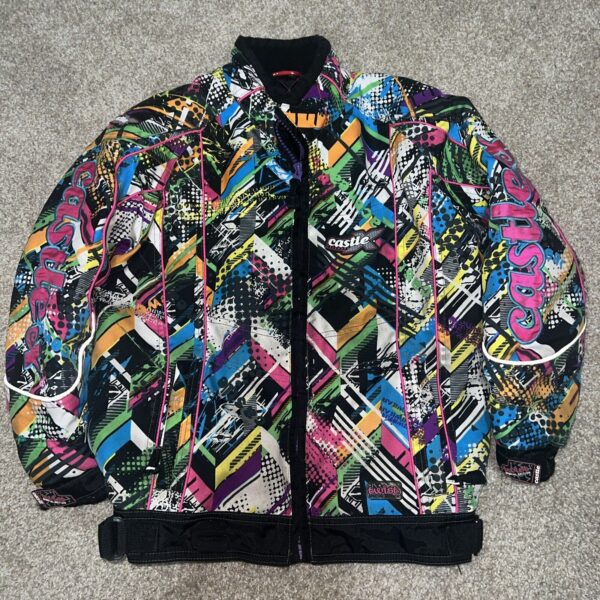 Castle X Racewear Twist Special Edition Girls Sz S Neon Color Snowmobile Jacket